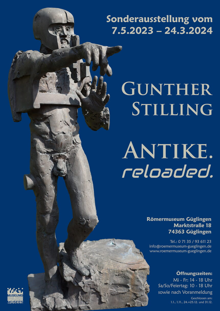 Ausstellungsplakat "Gunther Stilling – Antike. reloaded."